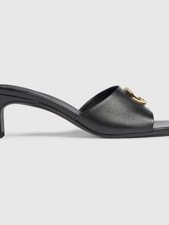 Gucci Shoes - Gucci Gg 55Mm Heeled Sandals IT 37.5 Women